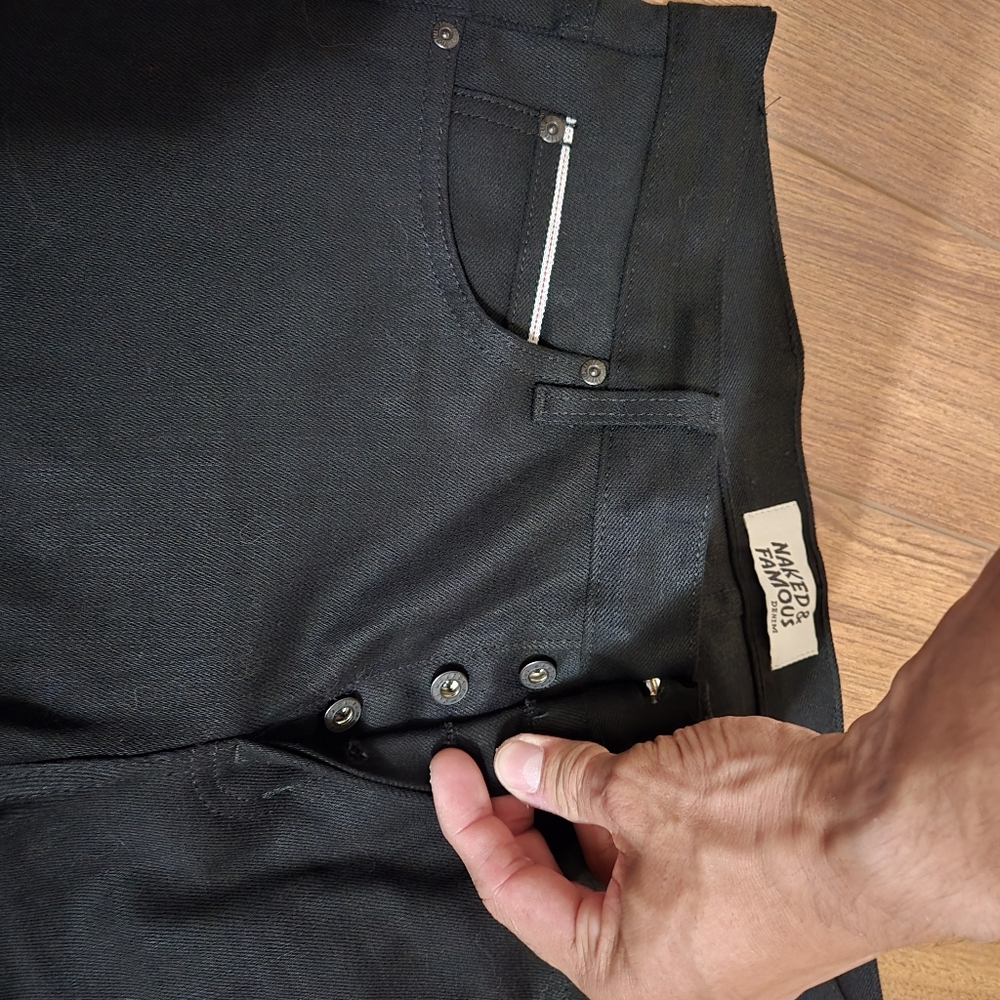 Naked & Famous Denim Black Skinny Jeans